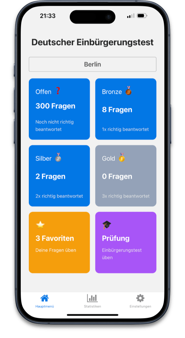 Einbürgerungstest Meister 24 App